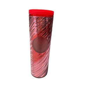 Starbucks Holiday 2023 Tumbler Red Foil Swirl 16 0Z Limited Edition NEW Coffee